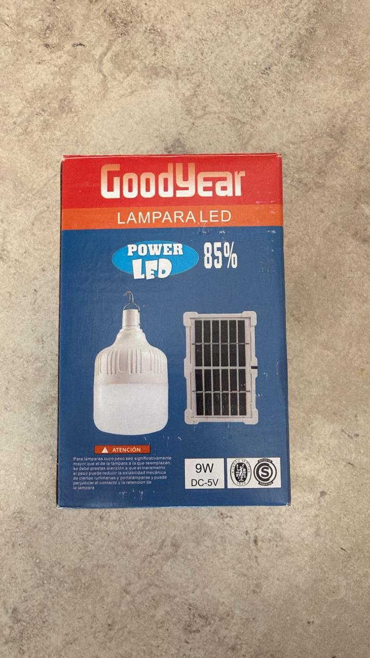 KIT LAMPARA SOLAR 9W  PANEL CAPO